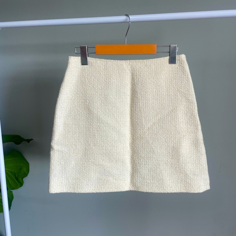 Club Monaco Centie Tweed Mini Skirt Ivory Size 4
